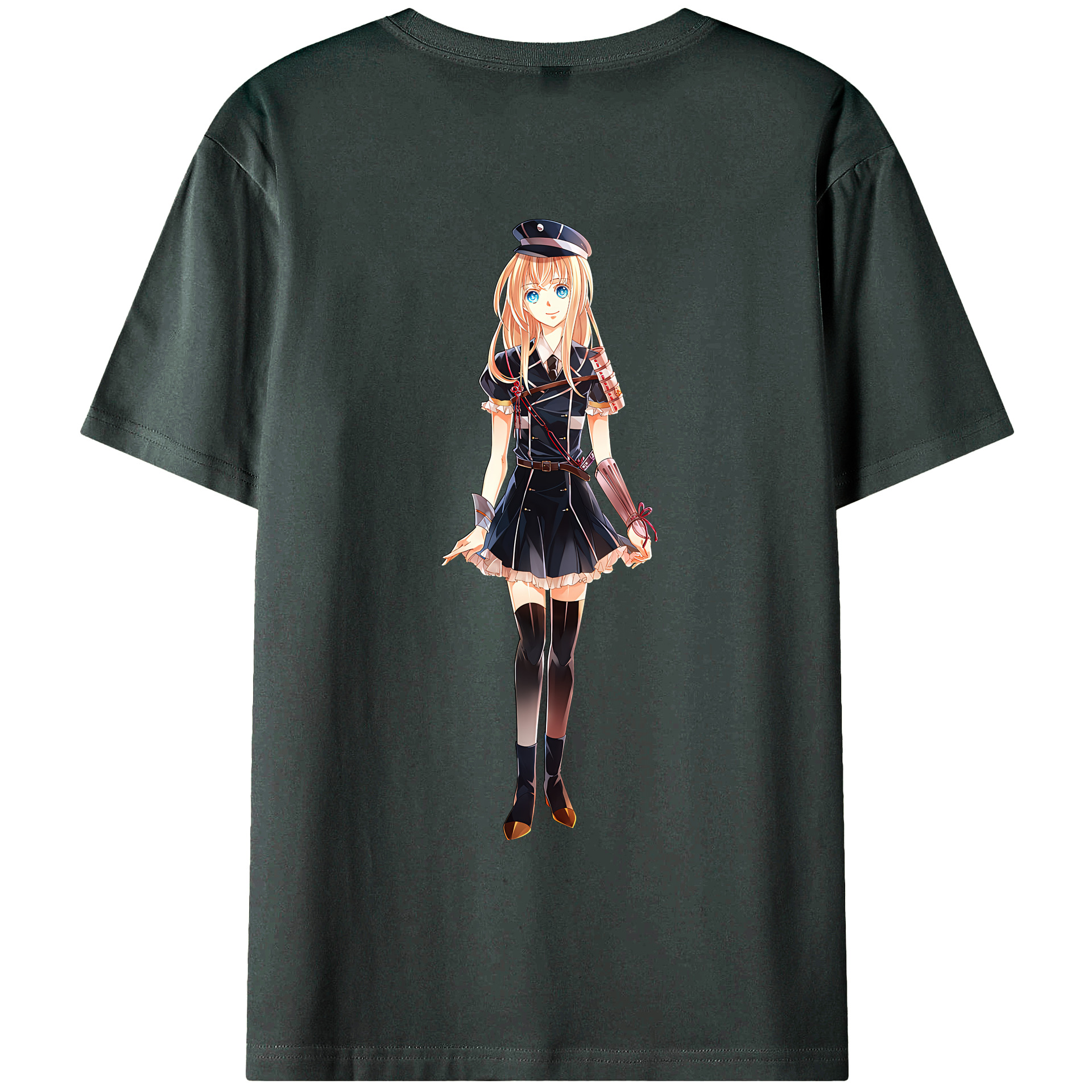 （画像用） 刀剣乱舞 Touken Ranbu 綿100％ メンズ半袖Tシャツ（バックプリント） 通気性